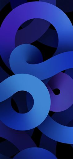 an abstract blue and purple background with circles in the shape of letters that appear to be interlocked