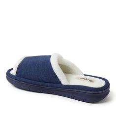 Boasting easy on/off designs and versatile indoor/outdoor outsoles, these slippers are the perfect go-to for relaxing around the house and beyond! Machine washable, temperature-regulating designs add an extra layer of convenience ensuring your slippers stay fresh no matter the weather. ADJUSTABLE SLIDE SLIPPER: Dearfoams Women's Adjustable Slide Slipper features a soft jersey knit upper and cozy footbed. Adjustable straps allow for a custom fit! INDOOR/OUTDOOR OUTSOLE: These cozy slides are the Comfortable Slide Slippers With Rubber Sole, Comfortable Slippers With Rubber Sole, Foam Slip-on Slippers For Indoor Use, Comfortable Indoor Slides With Round Toe, Comfortable Foam Slide Slippers, Comfortable Round Toe Slides For Indoor Use, Comfortable Open Toe Foam Slippers, Casual Indoor Slide Slippers, Comfortable Indoor Slip-on Slides