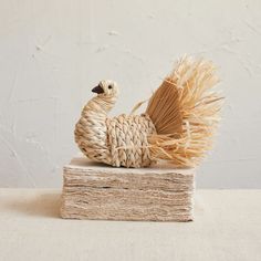 Dried Corn Husk Turkey, The Feathered Farmhouse Road Trip Gifts, Thanksgiving Home Decor, Turkey Decor, Dried Corn, Unique Thanksgiving, Book Baskets, Woven Decor, Corn Husk, Thanksgiving Traditions