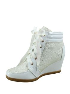 Women's Shiny Patent Glitter Ankle Wedge Lace UP Party Sneaker Booties Shoes | eBay Lace-up Synthetic Wedge Sandals For Party, Glitter Wedge Sandals For Party With Round Toe, Party Wedge Boots With Round Toe, Platform High Heel Wedge Boots For Party, Platform Wedge Heel Boots For Party, Party Platform Wedge Boots With Round Toe, Party Wedge Boots With Platform And Round Toe, Party Wedge Heel Synthetic Boots, Party Synthetic Wedge Boots With Round Toe