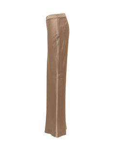 64% Acetate, 36% Silk Sleek Silk Wide Leg Pants, Luxury Satin Straight Pants, Luxury Satin Bottoms For Evening, Luxury Satin Trousers, Luxury Wide Leg Silk Pants, Luxury Satin Pants For Work, Chic Silk Wide Leg Formal Pants, Luxury Satin Pants For Workwear, Chic Silk Wide Leg Pants For Formal Occasions