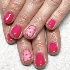 Pink Oval Nails, Nail Art Heart, Valentine Nails Pink, Nail 2023, For Boyfriend, Nails Heart, Vday Nails, Nails Valentines, Heart Nail Designs