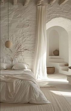 Japanese Interior, Bedroom Designs, Stone Wall, 인테리어 디자인, Home Decor Bedroom, Bedroom Inspirations, Interior Spaces, Home Bedroom