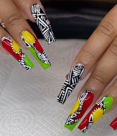 Lavish Nails, Fierce Nails, Bald Beauty, Black And White Nail Art, Bright Nail Designs, Nail Glam, Metallic Nail, Metallic Nail Polish