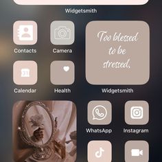 an iphone screen with icons and text on it