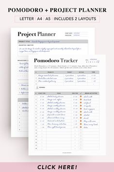 Daily Pomodoro Planner Printable, Project Planner, Productivity Planner, Business Planner lessonplanner #digitalgraphics #weeklydigitalplanner #prettyramadanplanner🔍. Business Weekly Planner, Pomodoro Planner Free Printable, Personal Project Planners, Pomodoro Technique Printable, Templates Notes, Project Planners, Pomodoro Planner, Printable Project Planner, Project Organizer