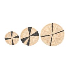 three black and white plates on a white background, each with different lines in the middle