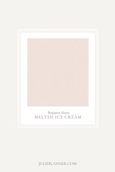 a white frame with the words melted ice cream on it