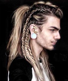 Male Hair Braiding Styles, Viking Haircut, Trending Hairstyles For Men, Viking Hairstyles, Blond Rose, Viking Braids, Costume Noir, Long Face Hairstyles, Face Shape Hairstyles