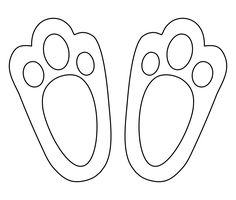 an animal paw printable coloring page with the outlines for it's paws