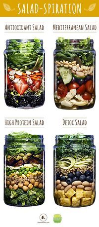 30 Mason Jar Recipes: A Month Worth of "Salad in a Jar" Recipes #salad #recipes #healthyeats #masonjar Salad In A Jar Recipes, Antioxidant Salad, Different Types Of Salads, Growing Grains, In A Jar Recipes, Types Of Salads, Salad Taco, Salad Macaroni