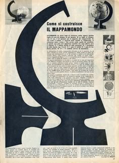 an article in the italian language about art and architecture, with images of abstract shapes