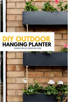 the diy outdoor hanging planter is easy to make