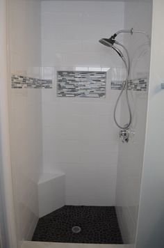 the shower is clean and ready for us to use in the day or night time