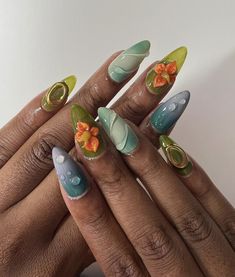 Jamaica Nails, Jelly Gel Nail Polish, Tropical Nails, London Nails, Pointed Nails, South London, Soak Off Gel, Funky Nails, Pretty Acrylic Nails