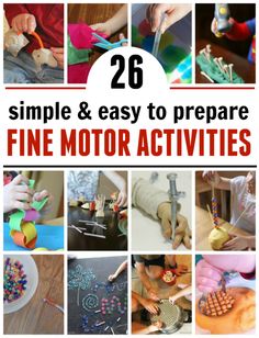 20 simple and easy to prepare fine motor activities