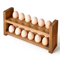 an egg rack with nine eggs in it