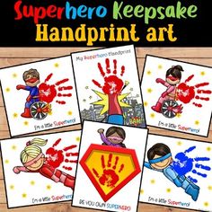 superhero keepsake handprint art for kids