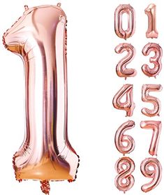 the number one balloon and numbers are shown