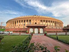 the parliament building in new delhi, india