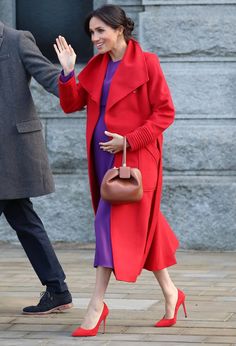 Estilo Meghan Markle, Prins Harry, Meghan Markle Style, Color Blocking Outfits, Fashion Leaders, Estilo Real, Pregnancy Looks