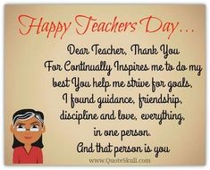 Letter For Teachers Day, Teachers Day Card Message, About Teachers Day, Happy Teacher's Day Quotes