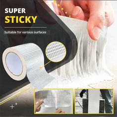 the ad is showing how to use sticky tape