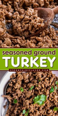 This best seasoned ground turkey is perfect for your busy weeknight dinners! It only requires 15 minutes to cook this delicious simple dinner idea. You can have it for your taco bowls or salads. Enjoy this seasoned ground turkey recipe with your family soon! Ways To Season Ground Turkey, Ground Turkey Seasoning Recipes, Easy Healthy Ground Turkey Recipes, Ground Turkey Bowl Recipes, Ground Turkey Taco Bowl, Simple Ground Turkey Recipes, Turkey Bowl Recipe, Quick Ground Turkey Recipes, Crockpot Ground Turkey