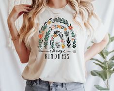 "Choose Kindness Shirt, Kindness Shirt, School Counselor Shirt, Teacher Shirts, Teacher Team Shirts, Inspirational Shirt, Choose Kindness Tee 📢Please Check All Photos For Details.   📢Choose Your T-Shirt Size From The Drop-Down Lists Next To The item Picture   📢Choose Of Your T-Shirt Color From The 2nd Picture   📢Use \"Add message to Seller\" link On The Checkout Page To Send me the Following important Details For Your Order's Customization.   📢Shipping Time Varies by location (we are locate Teacher Team, Outdoor School, Kindness Shirts, Inspirational Shirt, Comfort Color, School Counselor, Team Shirts, White Sweatshirt, Teacher Shirts