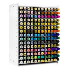 a large display case filled with lots of different colors