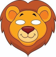 a cartoon lion's head with eyes closed and one eye partially open, while the other half has an angry look on its face