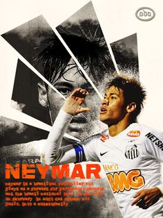 an advertisement for the new york city soccer team featuring neymar, who has been named as one of the best players in the league