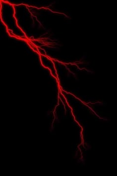 a red lightning bolt on a black background