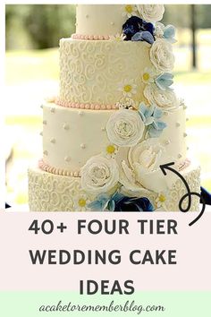 four tier wedding cake ideas Wedding Cakes Simple 3 Tier, Three Tier Buttercream Wedding Cake, 5 Tier Wedding Cake Elegant, 3tier Wedding Cake, 5 Tier Wedding Cakes, Cake Designs Wedding, 4 Tier Wedding Cake, Round Wedding Cakes, Tier Cakes