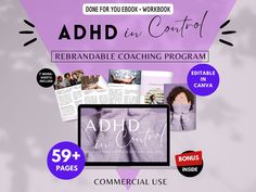 ADHD Ebook Worksheet:done for You Brandable Coaching Programplr Guide for ADHD Coach,parenting Coach,life Coach,psychologists & Therapist - Etsy Parenting Coach, Success Formula, Parent Coaching, Improve Productivity, Medical History