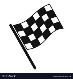 a checkered flag waving in the wind