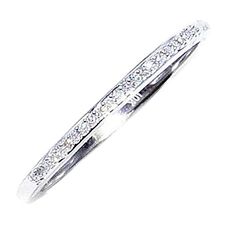 a white gold wedding band with diamonds