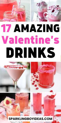 Make your Valentine's Day special with these creative and delicious Valentines Day drinks! From classic cocktails and mocktails to unique punch, champagne, wine, hot chocolate, coffee, smoothies, and tea recipes, there is something for everyone. Get creative with your Valentine's Day drink decorations and make it a memorable and romantic treat. These Valentine's Day drink ideas are perfect for couples or for a group of friends. You can also make a special drink for him or for her. Valentines Day Drinks, Cocktails And Mocktails, Valentine Tea