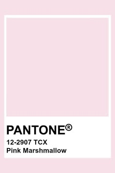 pantone's pink marshmallow color is shown in the frame, and it has