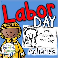 the labor day poster with an image of a fireman