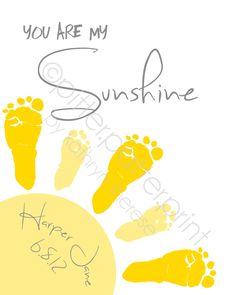 you are my sunshine hand and foot print