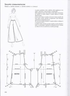 the sewing pattern is shown in spanish