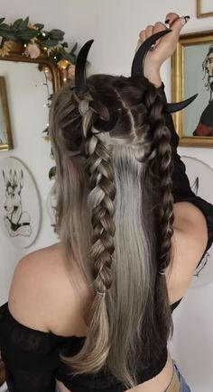 Witchy Hair, Ren Faire Outfits, Witch Hair, Viking Hair, Ren Fest, Ren Fair, Fantasy Hair, Work Hairstyles, Hair Stuff