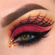 Trucco Glam, Fantasy Make-up, Halloweenský Makeup, Halloween Make-up Looks, Make Up Designs, Holloween Makeup, Mekap Mata, Video Makeup, Cute Halloween Makeup