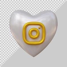 a heart shaped object with an instagram symbol on it