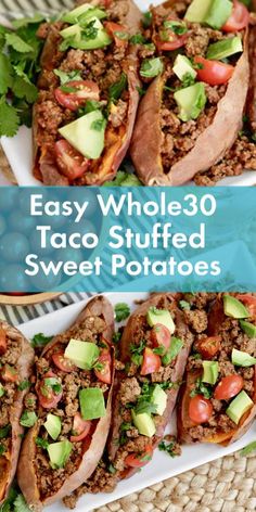 easy whole 30 taco stuffed sweet potatoes