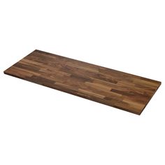 a wooden cutting board on a white background