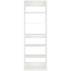 a white book shelf against a white background