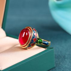 Original ancient gold craftsmanship natural carnelian rings for women flower enamel national style Luxury Wedding Jewelry, Vacation Jewelry, Carnelian Ring, Enamel Ring, Fine Jewels, Moda Vintage, Rings For Women, Ring Vintage, Ring Ring