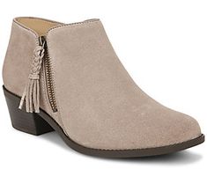 Simple, stylish, and just the right bit of height.  These fashion-forward boots are ready for your next night on the town or daily wear, too. The suede upper and tassel zipper add a textured look to complete any outfit. From Vionic®. Night On The Town, Suede Tassel, Heel Pain, Boot Socks, Suede Ankle Boots, Cow Leather, Daily Wear, Fashion Forward, Fashion Shoes